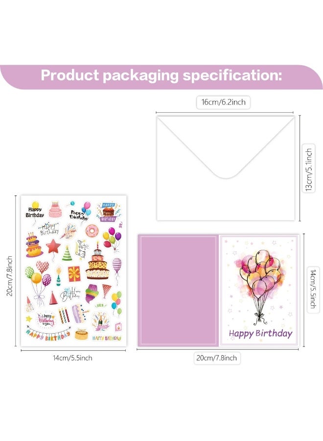 Capstro Birthday Greeting Cards Set – Cards with Envelopes for Handwritten Messages, Celebrations & Creative Gifting | Party & Craft Card Collection – Classic Illustration Style - Image 3